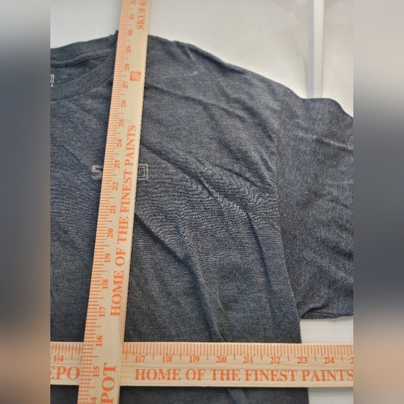 5.11 Tactical Mens Heather Black SZ2XL Short Sleeve Crew Neck W/back Hit - Picture 6 of 6